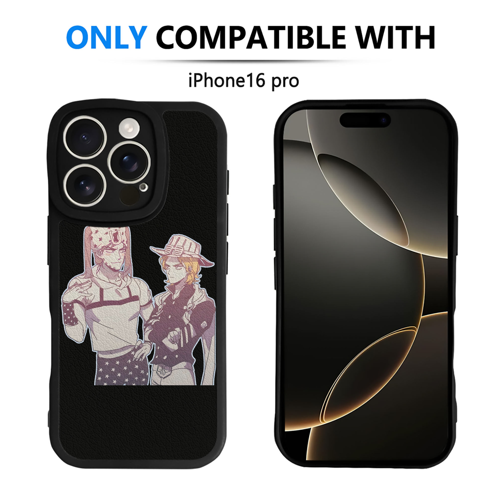 （画像用） ジョジョの奇妙な冒険 JoJo's Bizarre Adventure 【iPhone 16シリーズ対応】シリコンスマホケース（レザー調） 材質：シリコン